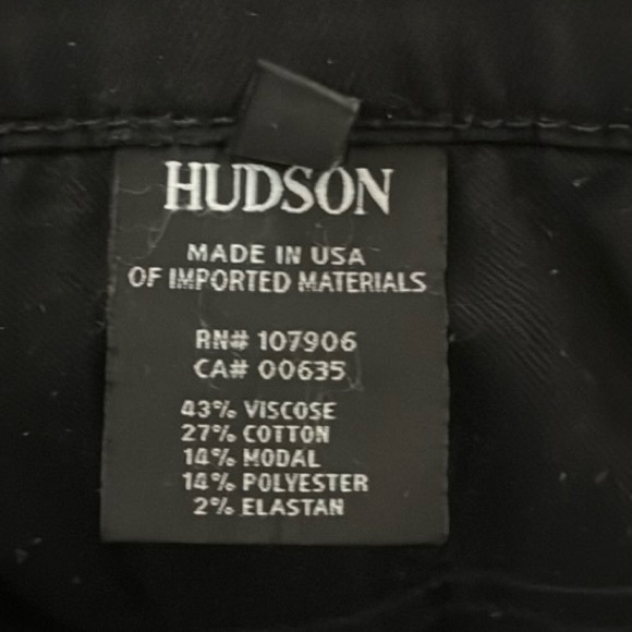 Hudson Black Low Rise Krista Ankle Skinny Stretch Jeans w/ Raw Hem. Size 26 - Picture 12 of 14